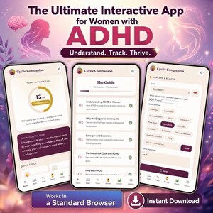 Aplicación para el seguimiento del ciclo menstrual en mujeres con TDAH: salud hormonal, estado de ánimo y concentración (descarga digital)