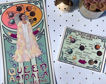 Star Wars Queen Amidala Art Nouveau Print, Naboo Home Decor