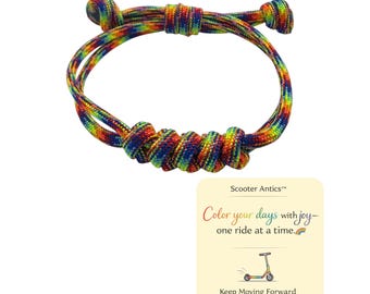 Rainbow Adjustable Snake Knot Bracelet