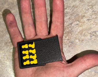 Custodia per batterie per apparecchi acustici, misura 10 - The Hearing Vault - Contiene 12 batterie - Robusto supporto da viaggio tascabile