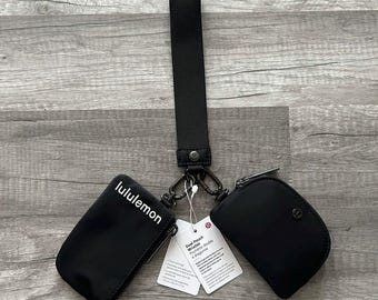 Lululemon Dual Pouch Wristlet Black New With Tags