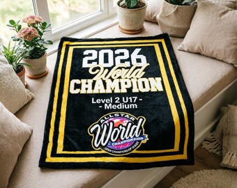 Manta personalizada para o Campeonato Mundial de 2026, macia e aconchegante, presente perfeito para dançarinos.