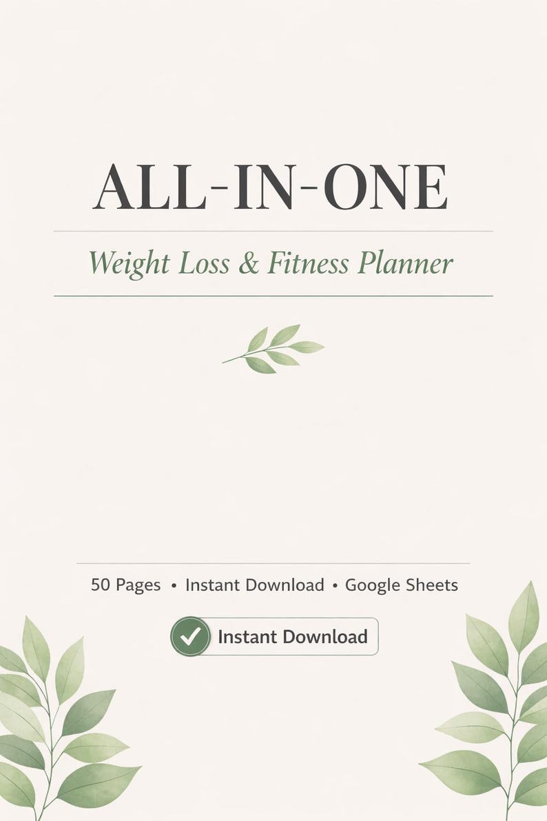 Weight Loss Planner Printable PDF | Fitness Planner for Women | Daily ...