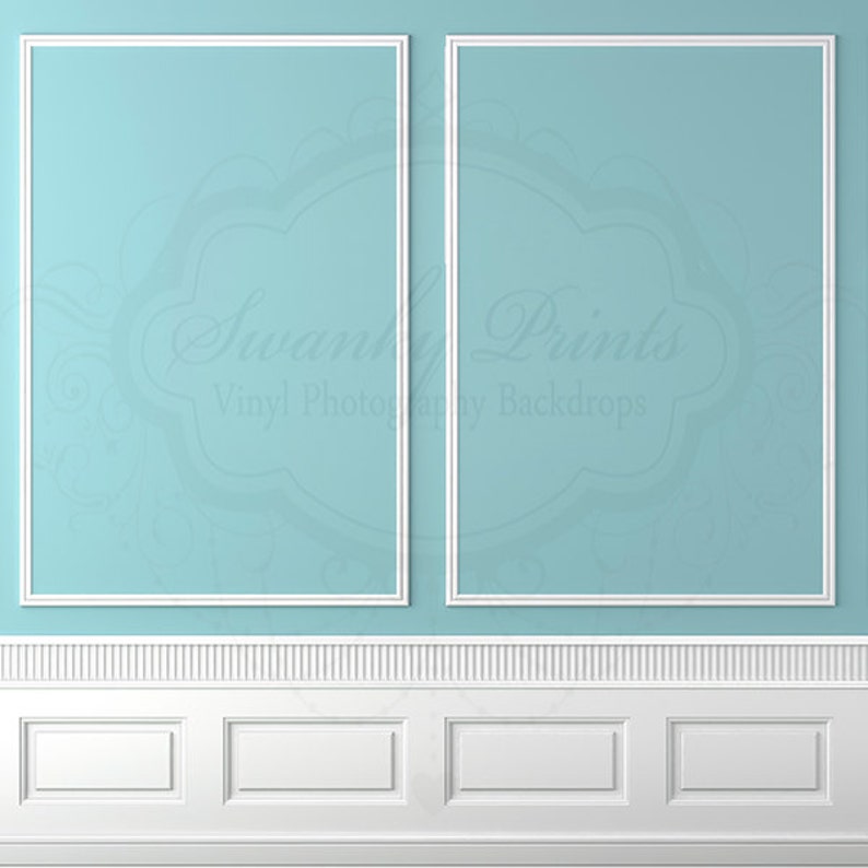 3ft X 3ft Colored Blue Chair Rail / Vinyl Photography Backdrop Etsy