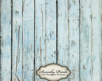 NEW ITEM 4ft x 4ft Vinyl Photography backdrop / Worn Blue Distressed Wood