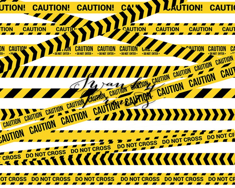 READY To ship SALE / 5ft x 4ft Vinyl Backdrop / Construction Zone / Caution Tape / IMPERFECT image 1