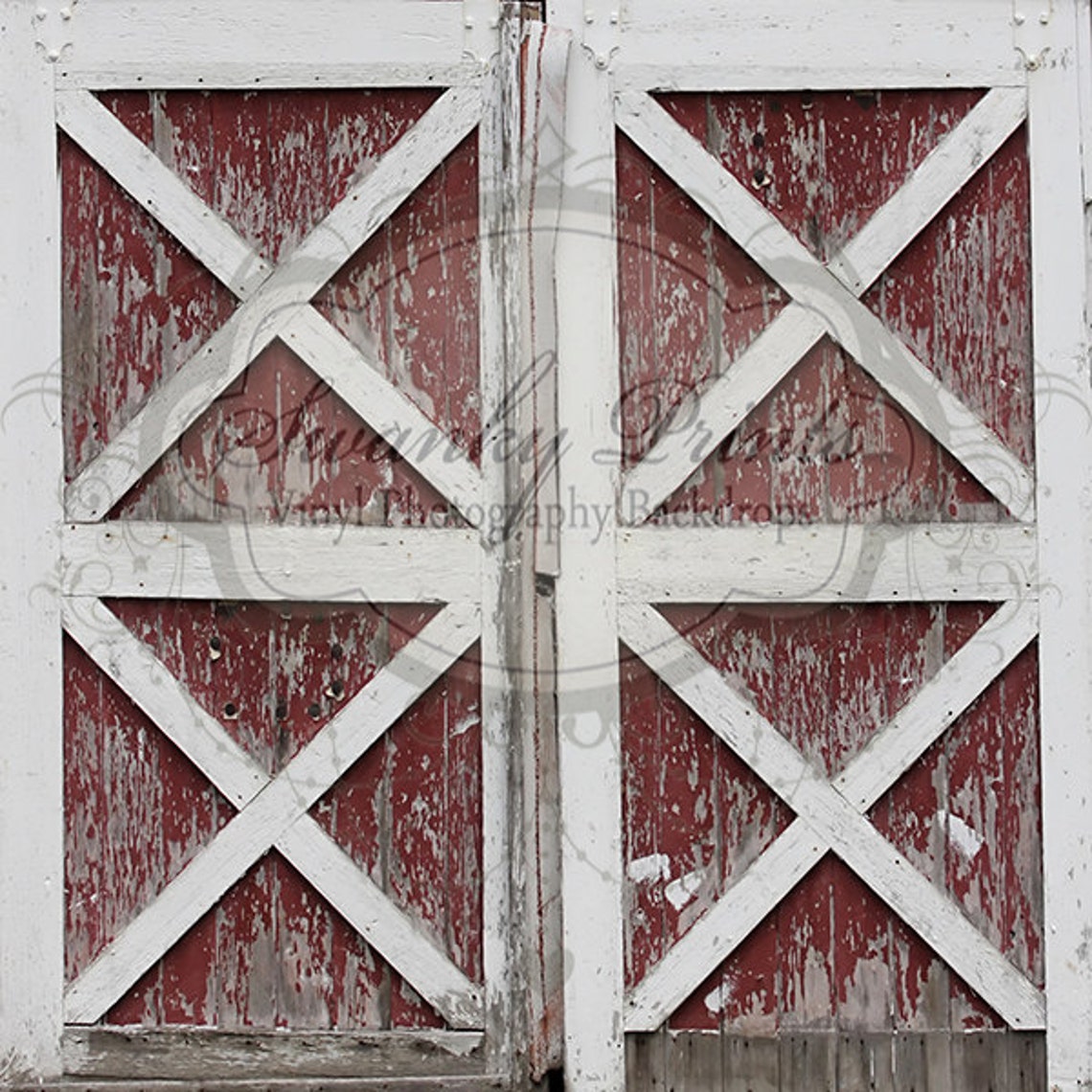 7ft X 7ft Old Red Barn Doors / Vinyl Photography Backdrop Etsy