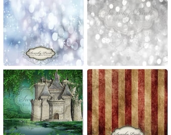 SAMPLE PACK / FOUR 12" x 12" Shabby Chic Combo / Wood  / Vinyl Photography Backdrops for Product Photos