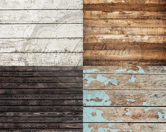 FOUR 2ft x 2ft Customer Favorite Wood Floordrops / Vinyl Photography Backdrops for Product Photos