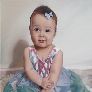 CUSTOM PORTRAIT - Custom Painting - Photo to Painting - Oil Painting - Baby Portrait