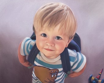 CUSTOM PORTRAIT - Custom Oil Painting - Perfect Gift - Family Portrait - Toddler Portrait