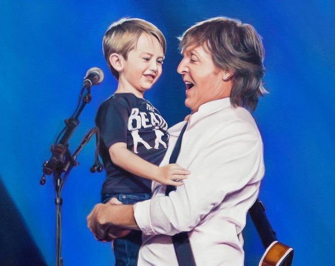 CUSTOM PORTRAIT - Oil Painting - PORTRAIT for Family - Custom Painting - Paul McCartney - Beatles