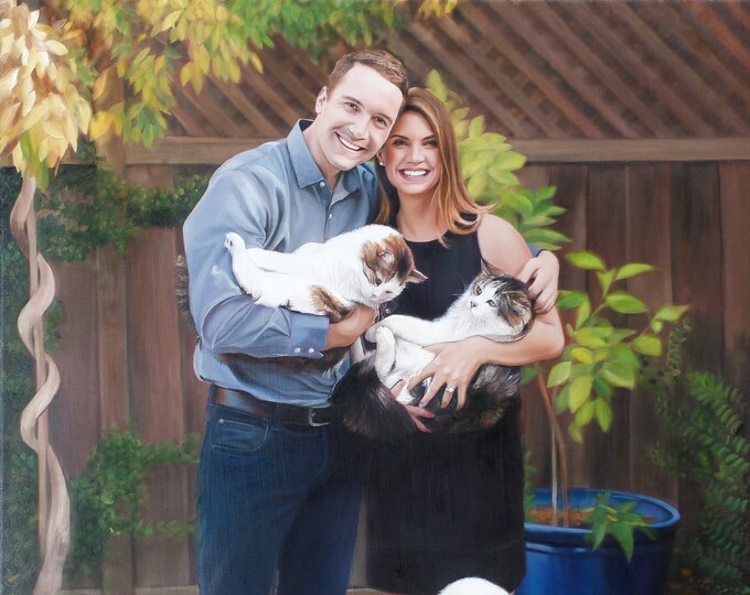 Custom Portrait - Custom Oil Painting - Custom Artwork - Oil Painting - Family Gift