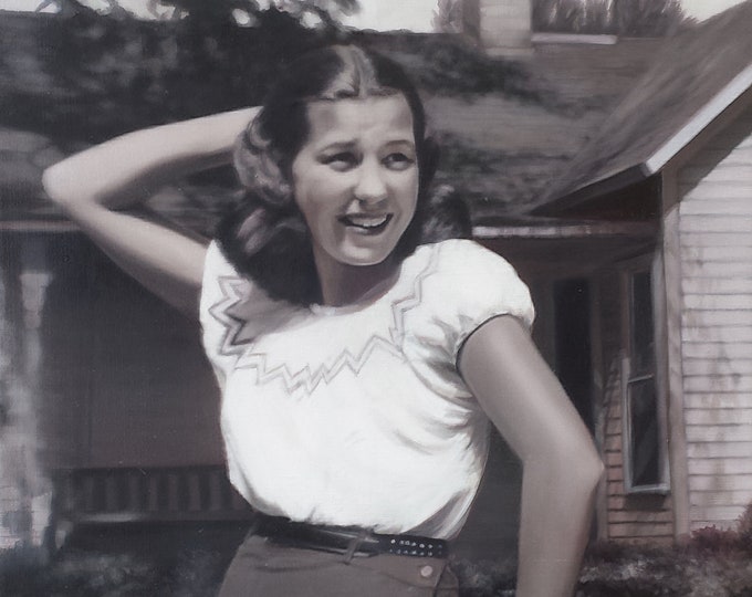 CUSTOM PORTRAIT - Oil Painting - From a Black and White Photo - Perfect Gift
