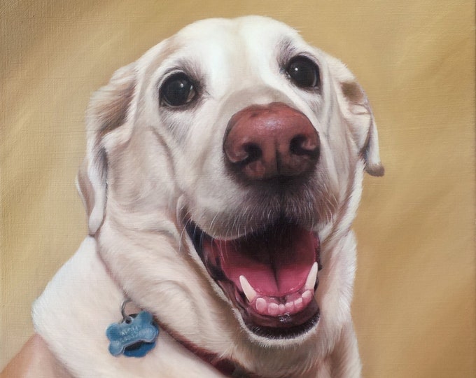 CUSTOM PET PORTRAIT - Oil Painting - Dog Portrait - Pet Painting - Painted Portrait - Unique Gift