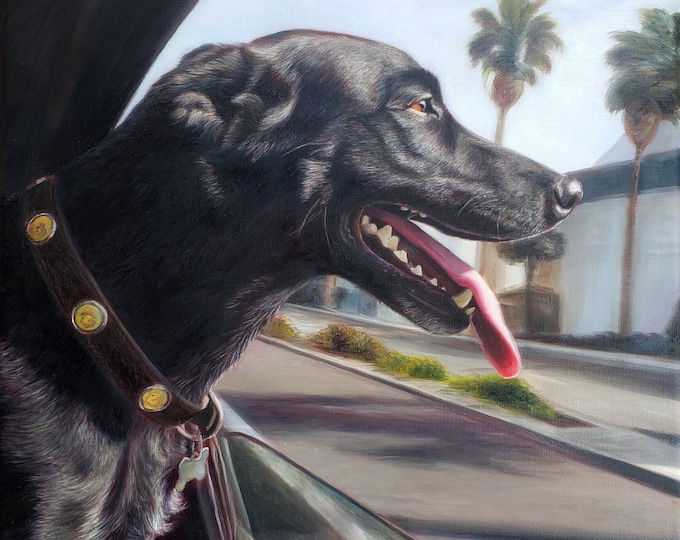 Custom Pet Portrait - Dog Portrait - Pet Painting - Oil Painting - Mixed Breed - Unique Gift