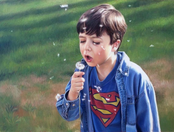 CUSTOM OIL PORTRAIT - Personalized Art from Photo - Baby Portrait - Custom Oil Painting - Amazing Gift Idea - Commissioned Painting