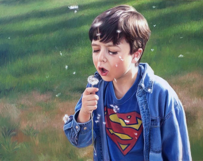 CUSTOM OIL PORTRAIT - Personalized Art from Photo - Baby Portrait - Custom Oil Painting - Amazing Gift Idea - Commissioned Painting