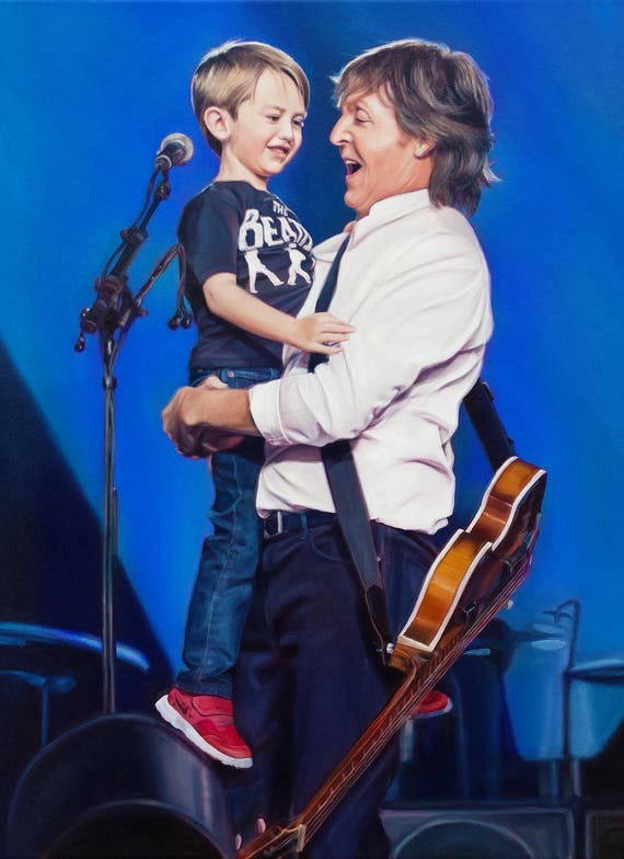 CUSTOM PORTRAIT - Oil Painting - PORTRAIT for Family - Custom Painting - Paul McCartney - Beatles