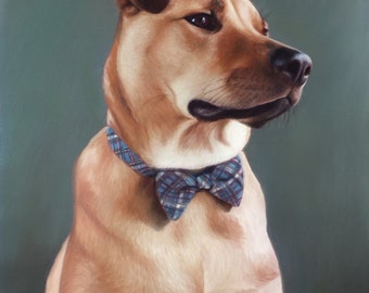 Handgemaltes CUSTOM PET PORTRAIT - Ölbild - Auftragsgemälde - Hunde Portrait - Haustier Portrait