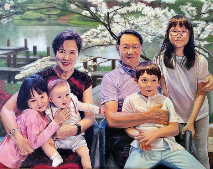 Custom Painting - Custom Portrait - Oil Painting - Family Portrait - Painting from your Photo - Perfect Gift