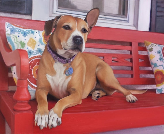 CUSTOM PET PORTRAIT - Oil Painting - Dog Portrait - Photo to Handmade Painting - Unique Gift