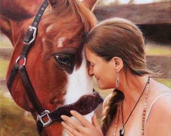 Custom Horse Painting - Oil Painting - Horse Portrait - Oil on Canvas - Commissioned Portrait - Horse Art
