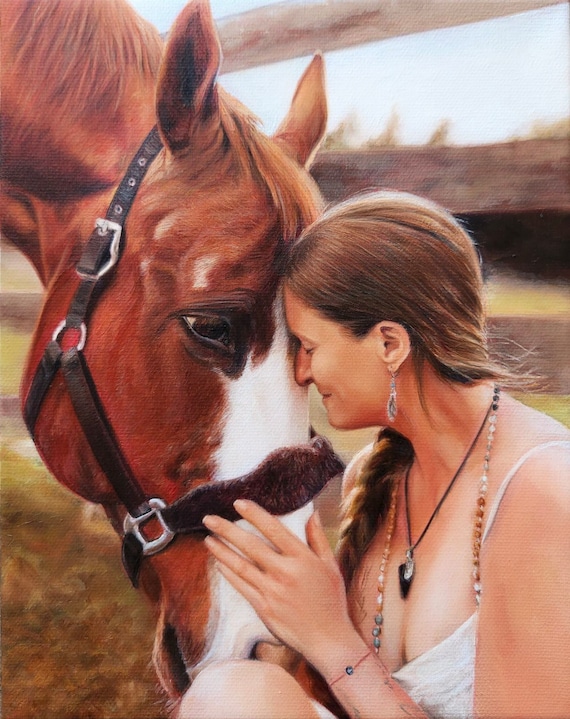 Custom Horse Painting - Oil Painting - Horse Portrait - Oil on Canvas - Commissioned Portrait - Horse Art