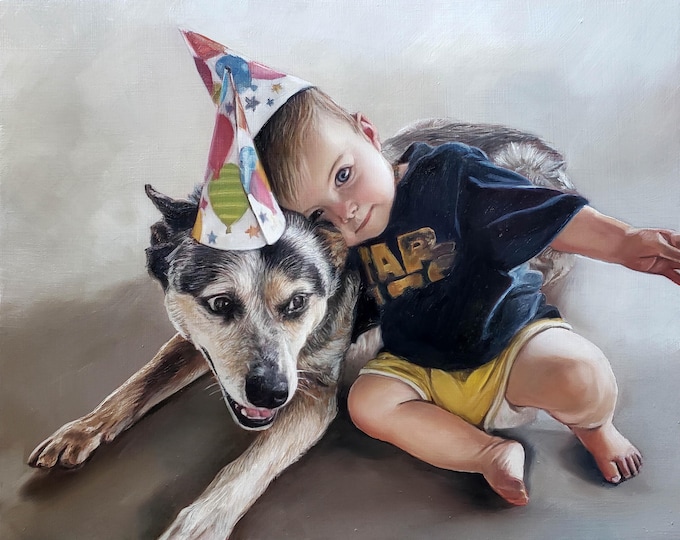 Custom Portrait - Custom Oil Painting - Custom Painted Portrait - Child Portrait - Family Portrait