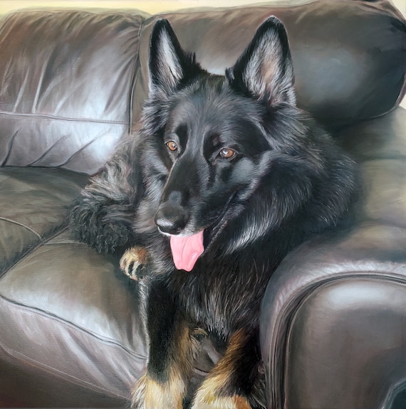 Custom Pet Portrait - Oil Painting - Dog Painting - Lab - German Shephard - Realistic Painting - Commissioned Art