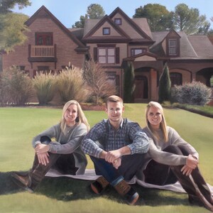 Custom HOUSE PAINTING House Portrait Painting of Home Oil Painting image 4