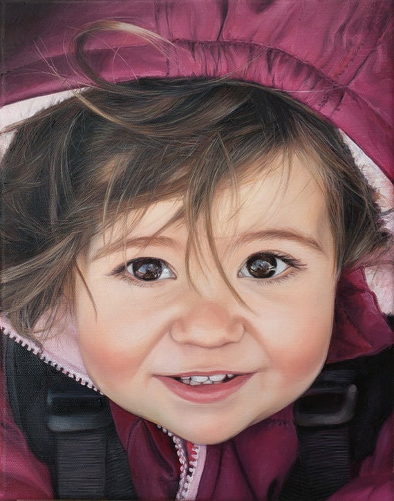 CUSTOM PAINTING - Custom Portrait - Oil Painting - Baby Portrait - Photo to Painting