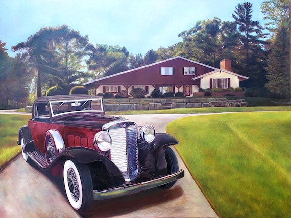 Custom House Painting - Oil on Canvas - House Portrait - Housewarming Gift - Painting of a Home
