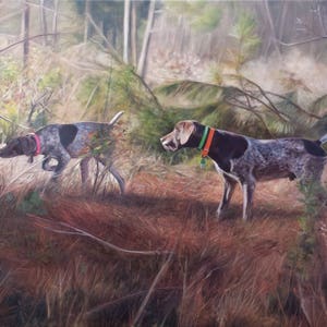 Custom Pet Portrait - Dog Painting - Pet Painting - Hunting Dog - German Short Haired Pointer - Setter