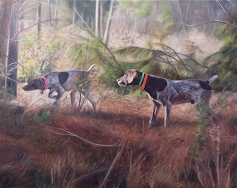 Personalisiertes Tierportrait - Deutscher Kurzhaar Vorstehhund Setter - Setter