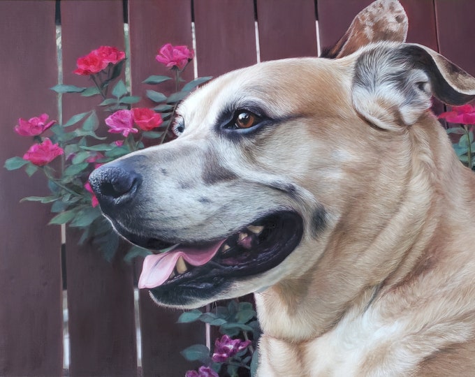 CUSTOM PET PORTRAIT - Oil Painting - Custom Painting - Pet Painting - Oil Portrait