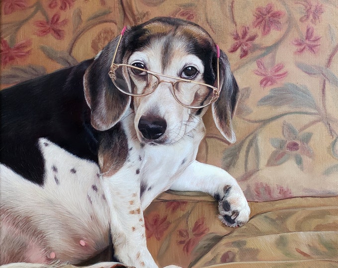 CUSTOM PET PORTRAIT - Oil Painting - Dog Painting - Pet Painting - Dog Art - Perfect Gift