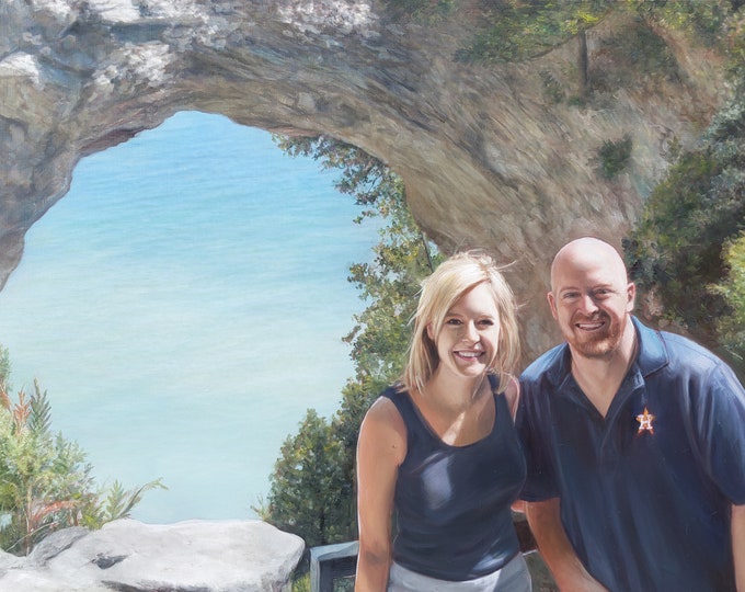 Oil Portrait of Couples - CUSTOM PORTRAIT - Custom Oil Painting - Commissioned Artwork - Anniversary Gift - Engagement Gift - Wedding Gift