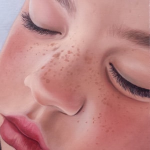 Retrato en miniatura personalizado - Pintura al óleo - Mini retrato - Regalo único
