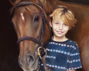 CUSTOM HORSE PORTRAIT - Horse Oil Painting - Horse Painting - Realistic Oil Portrait - Horse Artwork