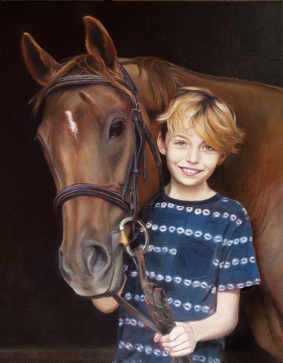 CUSTOM HORSE PORTRAIT - Horse Oil Painting - Horse Painting - Realistic Oil Portrait - Horse Artwork