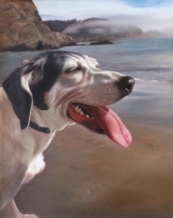 Custom Pet Portrait - Custom Dog Painting - Oil Painting - Oil on Canvas, Dog Art, Pet Painting - Pet Art