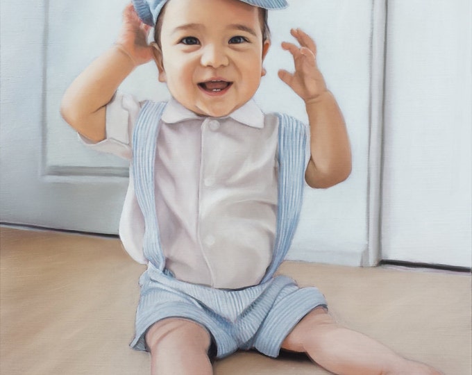 CUSTOM PORTRAIT - Custom Painting - Oil Painting of Baby