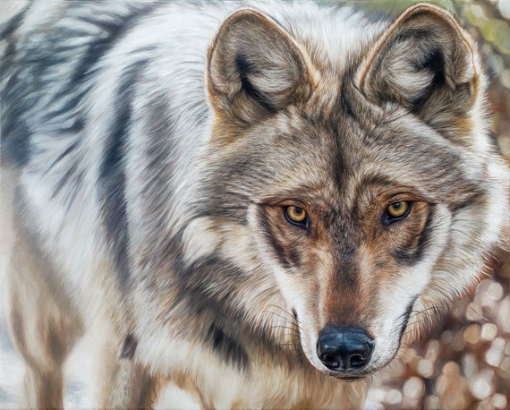 Custom Oil Painting - Wolf Painting - Wildlife Art - Wolf Art - Custom Artwork - Oil on Canvas