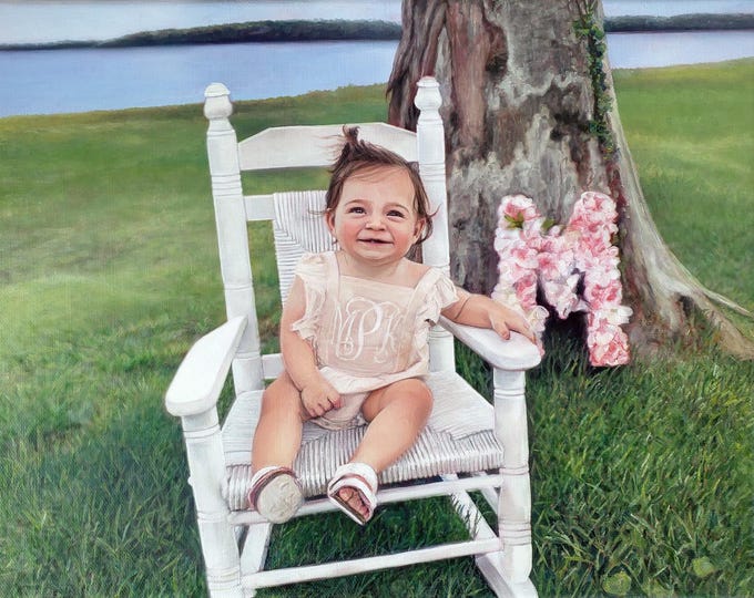 CUSTOM PORTRAIT - Oil Painting - Family Portrait - Custom Painting - Portrait of Child