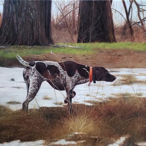 CUSTOM PET PORTRAIT Oil Painting Hunting Dog Dog Portrait German Short Haired Pointer Setter Lab image 6