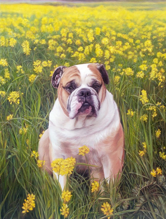 Custom Pet Portrait - Dog Painting - Oil Painting on Canvas - Pet Painting - Animal Lover
