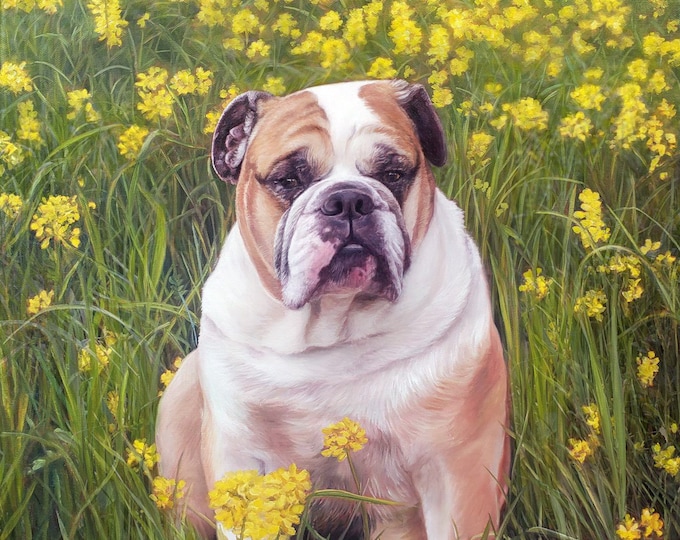 Custom Pet Portrait - Dog Painting - Oil Painting on Canvas - Pet Painting - Animal Lover