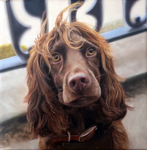 Custom Pet Portrait - Dog Portrait - Pet Artwork, Commissioned Art, Oil on Canvas