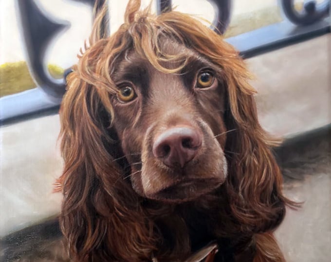 Custom Pet Portrait - Dog Portrait - Pet Artwork, Commissioned Art, Oil on Canvas